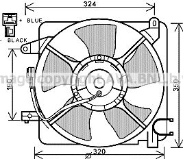 AVA QUALITY COOLING ventiliatorius, radiatoriaus DW7519